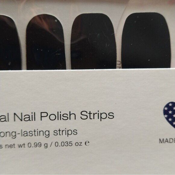 NWT color street nail wraps manicure midnight in manhattan solid black goth d - Picture 5 of 6